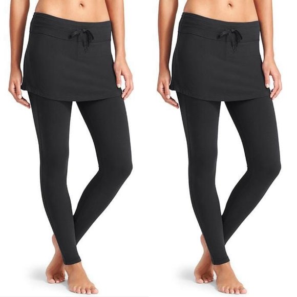 Athleta Organic Cotton Exhale 2 in 1 Tight, Yoga Pants, XXS, Great Condition - Picture 1 of 4